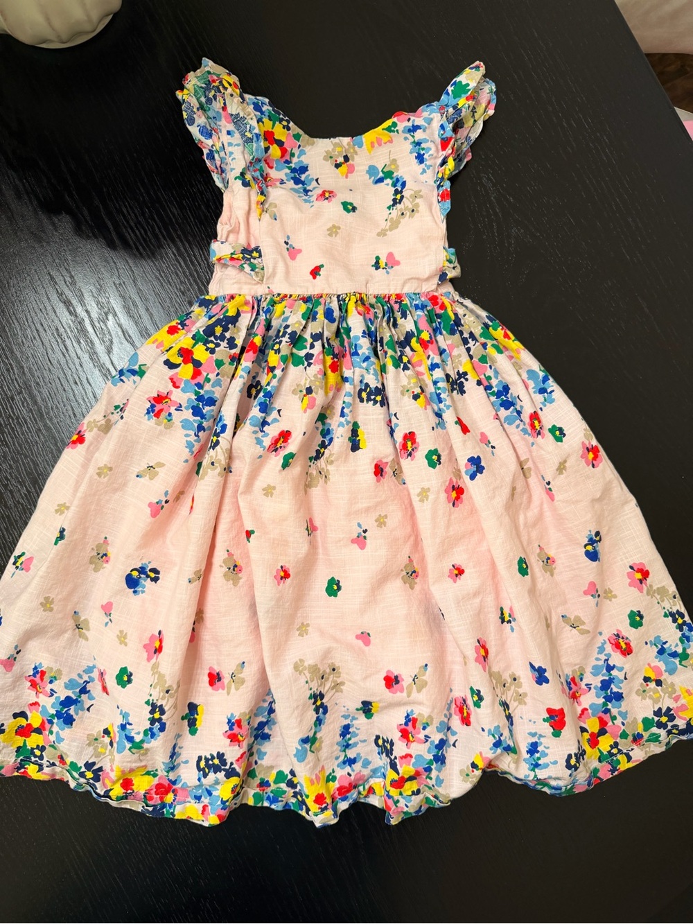 Boden Pink Floral Dress with Multicolor Flower Print